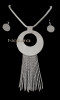 Necklace and earrings PAR08 gold or silver