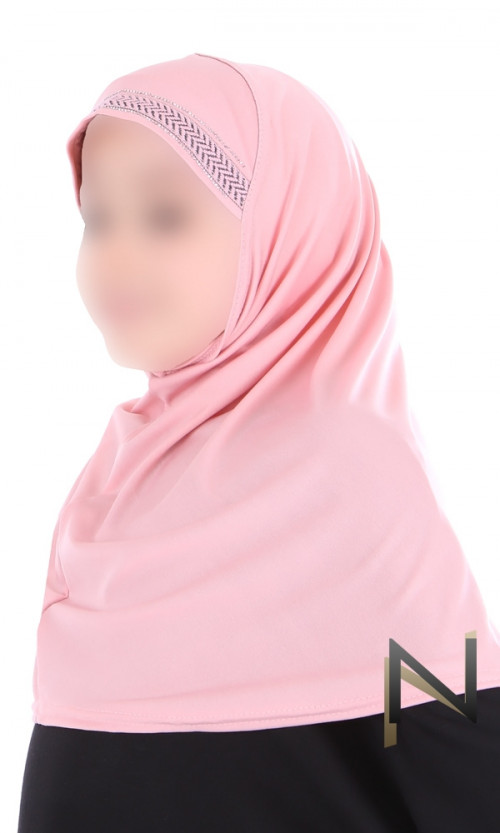 Hijab MSE11 rhinestones and embroidery