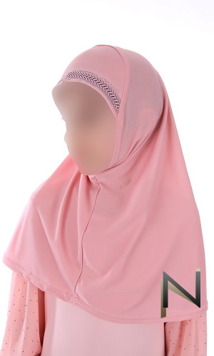 Hijab MSE11 rhinestones and embroidery