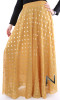 Skirt chiffon JLM10 with gold pattern 