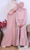 Girl dress lace RFE04  Saphyr fabric (Medina silk style)