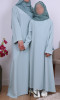 Abaya girl AF51 Saphyr fabric (Medina silk style)