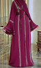 Abaya Dubai Vida embossed Nidah fabric with ruffle sleeves