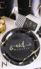 Pack 20 pieces Eid Mubarak marbled black and gold