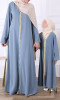 Abaya Girl AF55 Saphyr Fabric (Medina Silk Style) moroccan sfifa