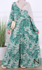 Bohemian dress RLP127 flared with tropical patterns