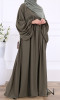 Abaya loose Wadia balloon sleeves and Saphyr fabric (Medina silk style)