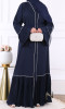 Abaya Dubai Elegance embossed nidah fabric and pleated finish