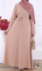 Plain abaya flared Hania Saphyr fabric (Medina silk style)