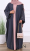 Abaya kimono KIM002 Saphyr fabric (Medina silk style) reversible
