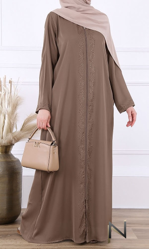 Abaya strass Dounia zipped