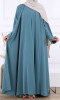 Abaya Lyva 2 pieces kimono and sleeveless dress Saphyr fabric (Medina silk style)