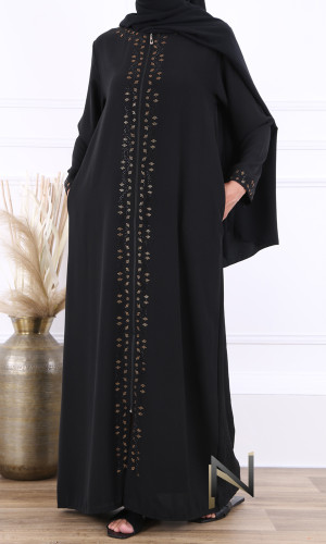 Abaya strass basma black...