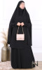 Jilbab 2 pieces Hafsa abaya and sleeveless cape Saphyr fabric (Medina silk style)