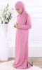 Dress integrated hijab salat girl RHE006 lycra fabric