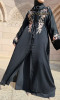 Abaya Dubai Ayana elegant floral embroidery and Emirati sleeves