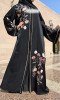 Abaya Dubai Noureen embroidery and Emirati sleeves