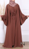 Abaya 2 pieces Aida wrap dress and kimonoAbaya in Saphyr fabric (Medina silk style)