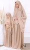 Prayer suit girl cape and skirt solid color