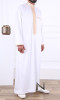 Thobe Emirati QH78 mandarin collar and sfifa