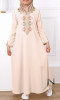 Abaya girl AF68 embroideries, rhinestones and Saphyr fabric (Medina silk style)