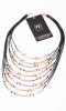 Necklace COL25 leather and metal 